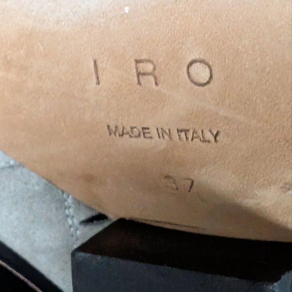 Iro Bonobal Wrap Around Strap Boots in Gray Suede Size EU 37 US 6.5 Like new - Picture 7 of 9